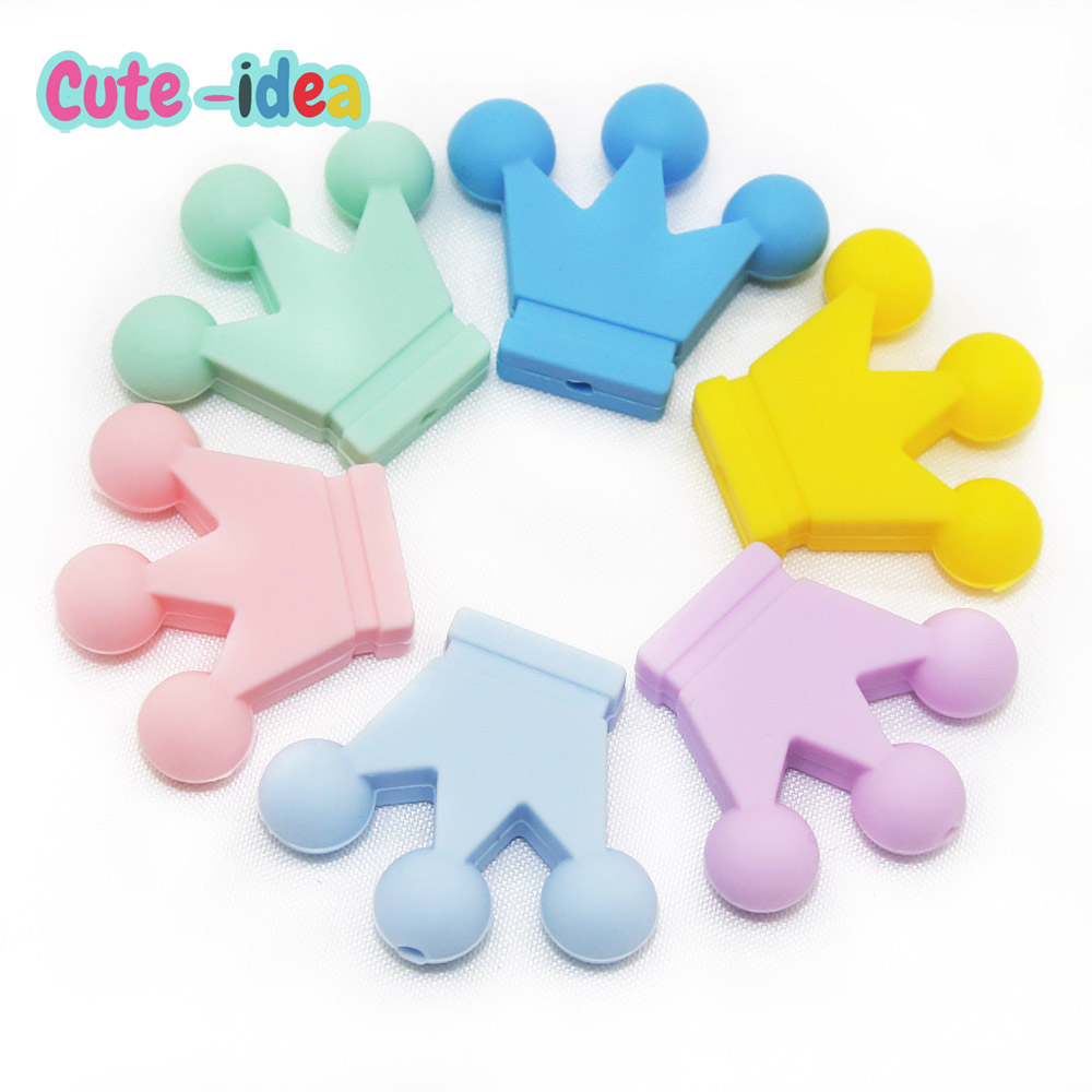 Baby Products List - Cute-Idea 10PCs Silicone Crown Beads Baby