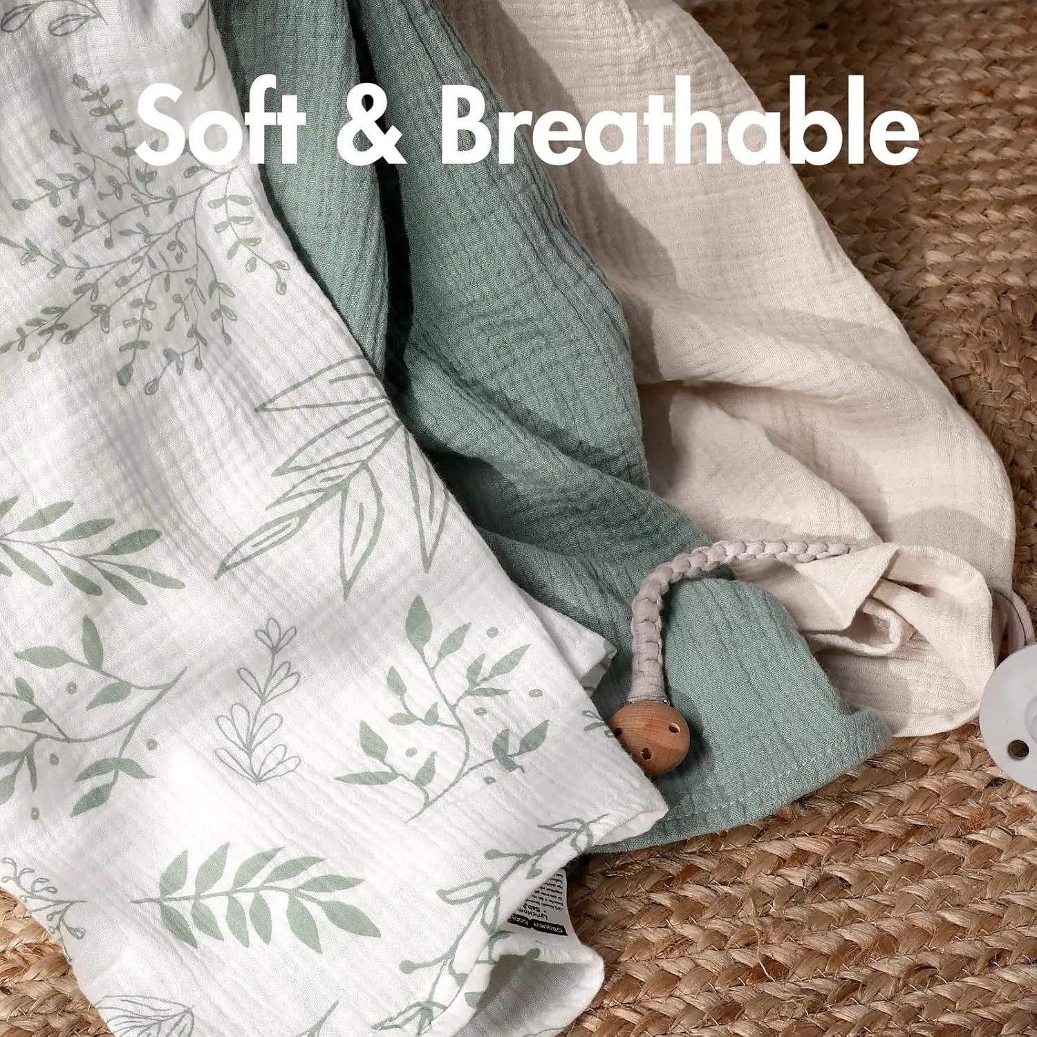 3-Pack Muslin Swaddle Blankets - Baby Products Gift Pack incelemesi ve fiyatı