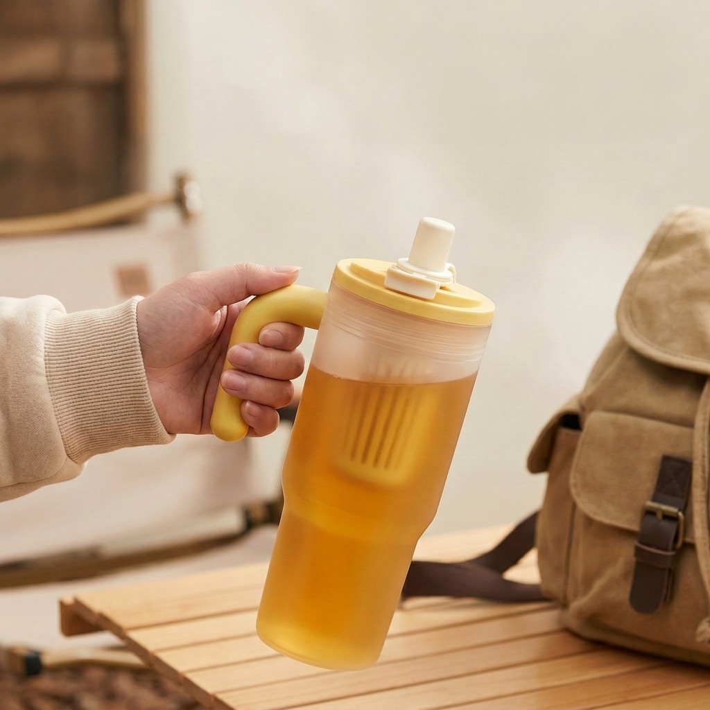 Transparent Plastic Water Cup  - Portable Bottle Warmer incelemesi ve fiyatı