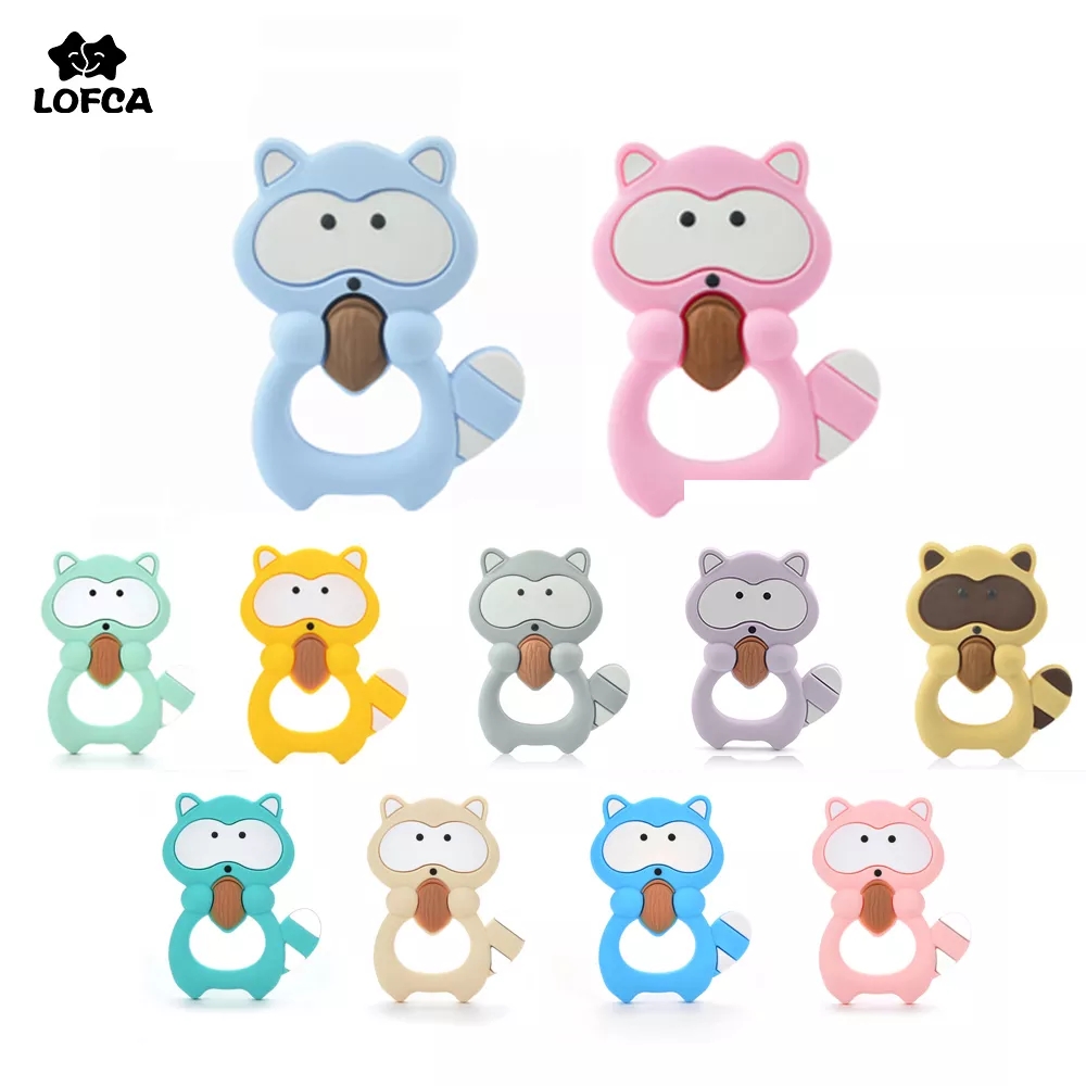 1PC Raccoon Silicone Teether T - Baby Products List incelemesi ve fiyatı