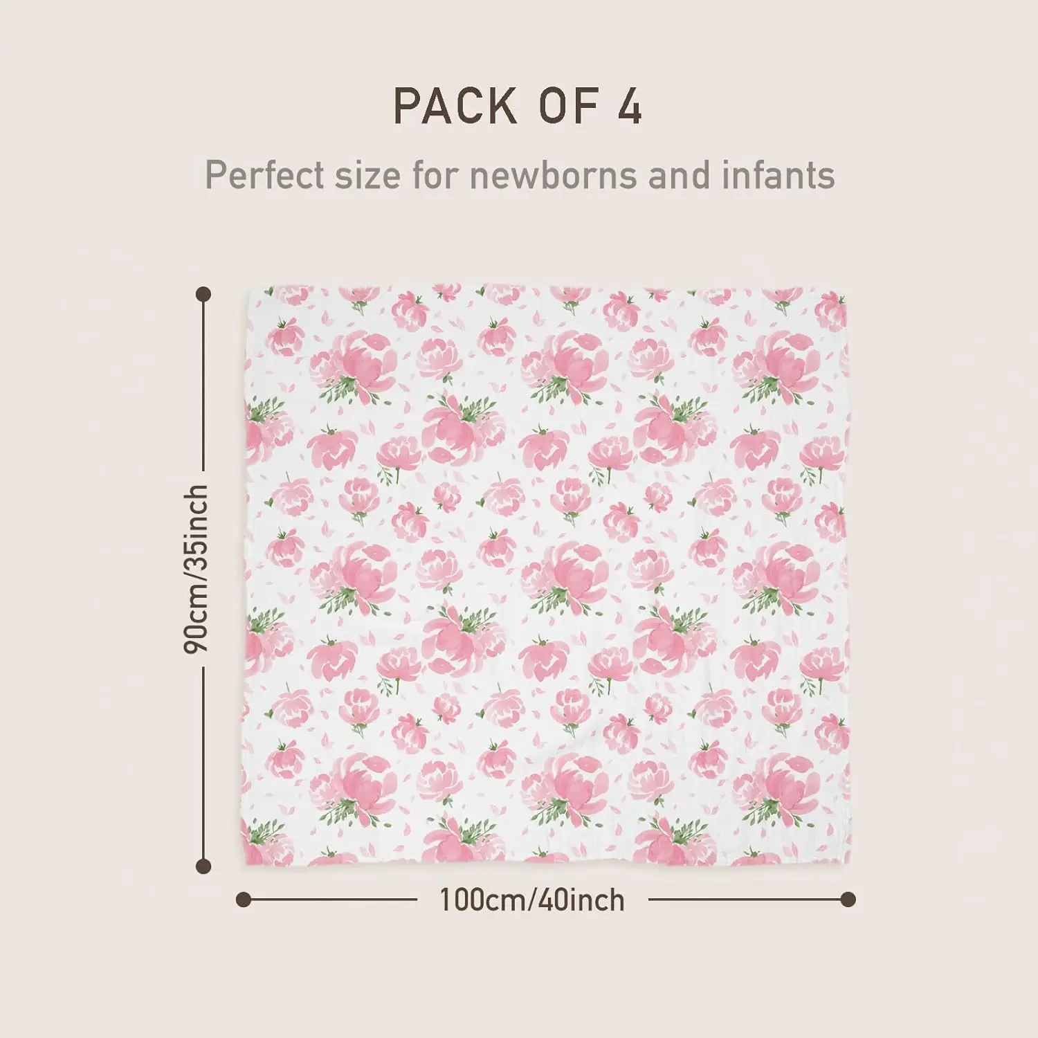 4-Pack Muslin Swaddle Blankets - Baby Products Gift Pack incelemesi ve fiyatı