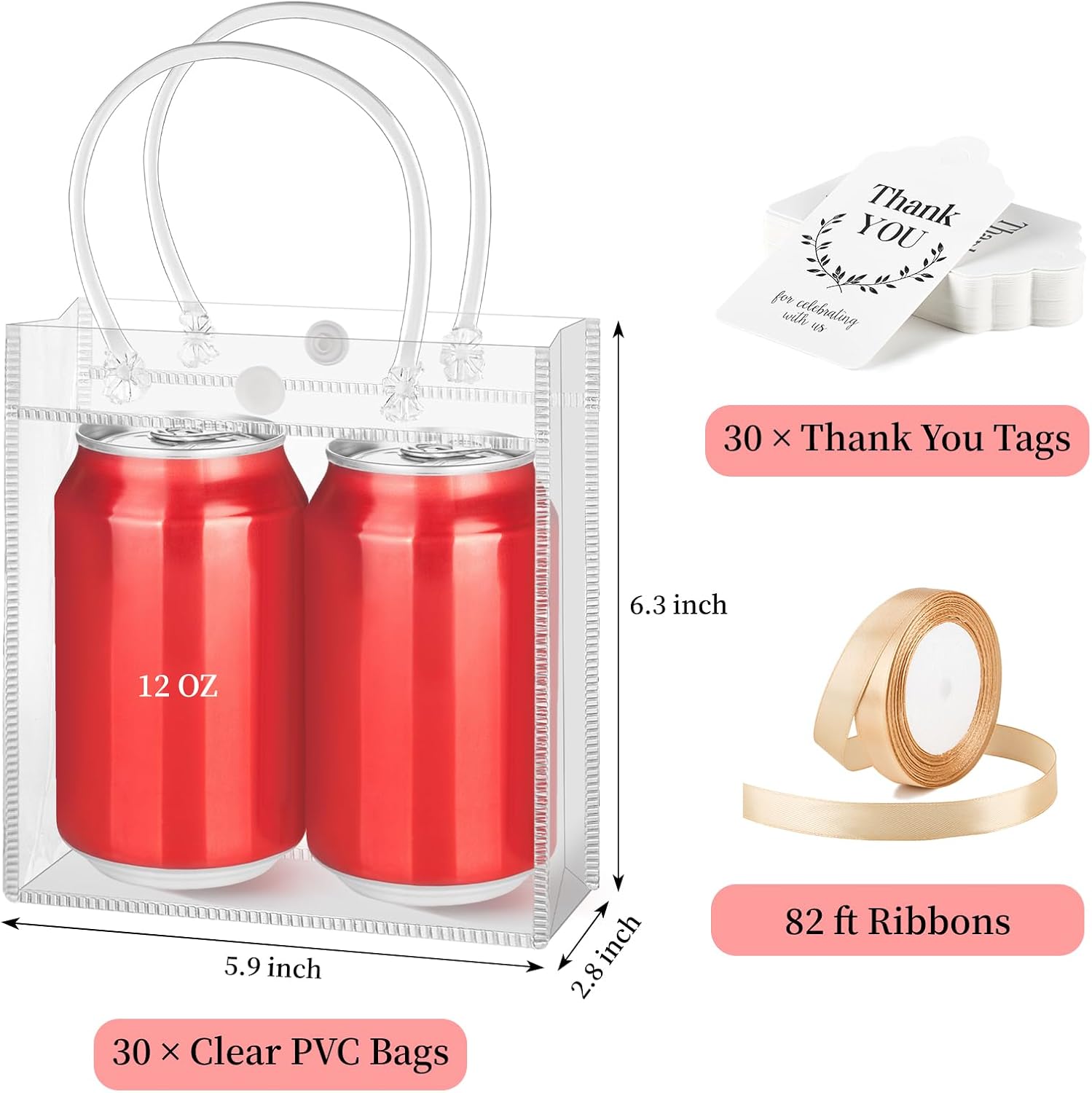 Clear Gift Bags with Handles,  - Baby Products Gift Pack incelemesi ve fiyatı