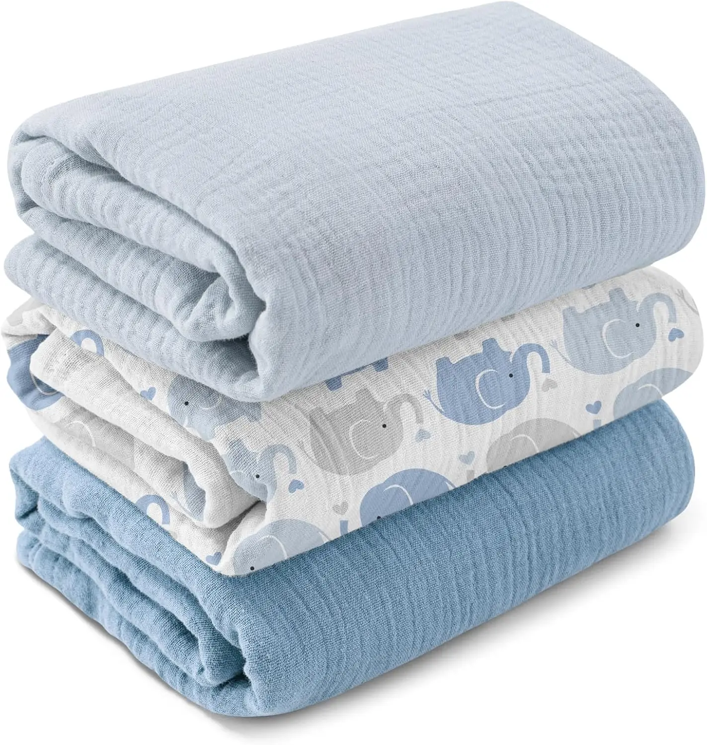 3-Pack Muslin Swaddle Blankets - Baby Products Gift Pack incelemesi ve fiyatı