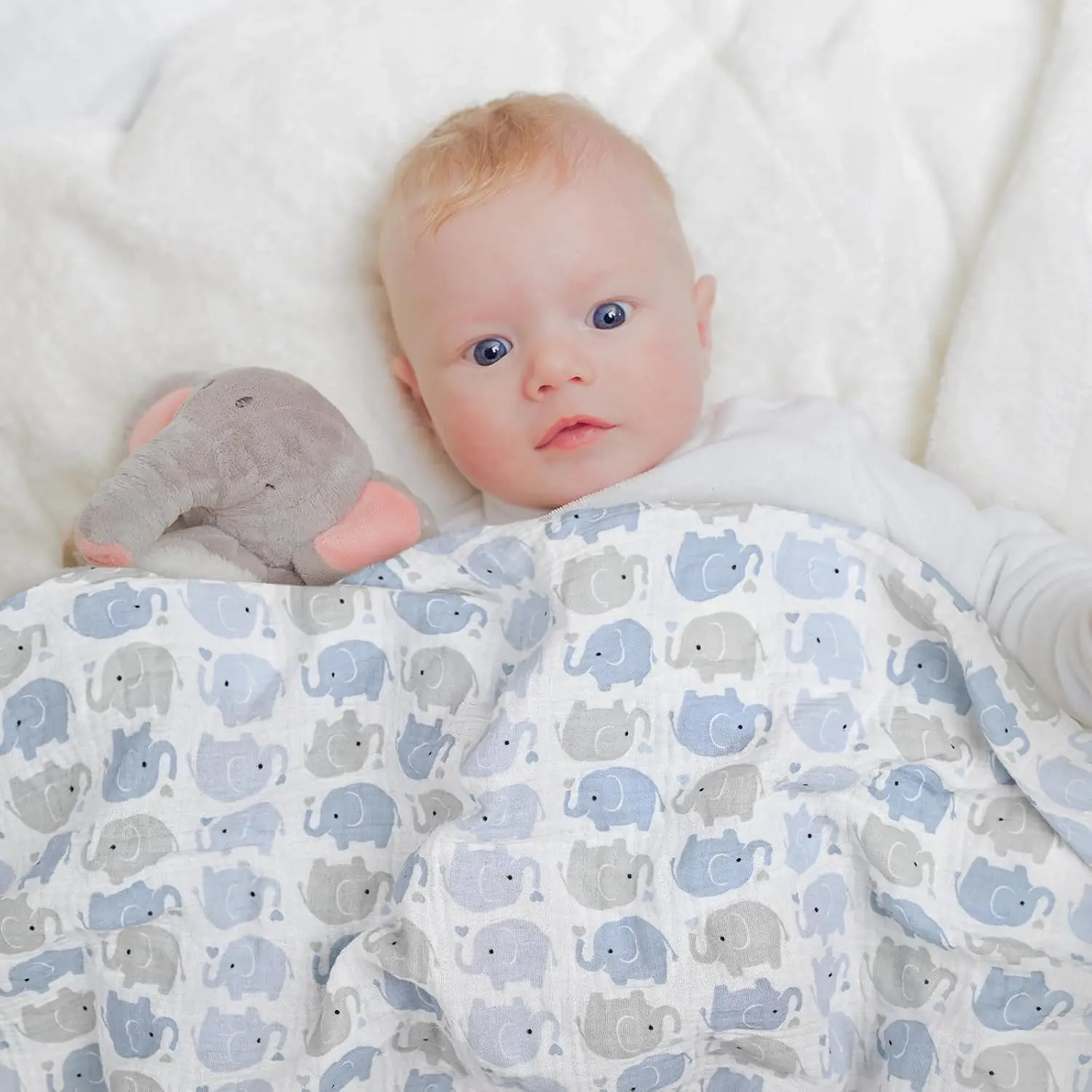 3-Pack Muslin Swaddle Blankets - Baby Products Gift Pack incelemesi ve fiyatı